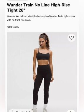 Lululemon Wunder Train No Line 28” High-Rise Tight Sz 4